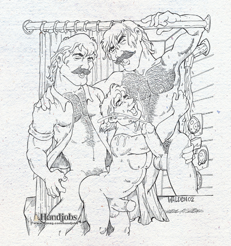 Handjobs Magazine, Twice Plumbed, Incest, Father, Son, Illustrated, Cartoon, Walden