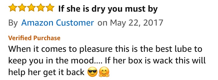 Amazon, Lube, Review, Funny Reviews, Amazon Customer Reviews, Lube Reviews, Silicone Lube, Condoms