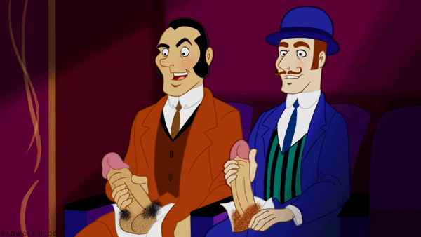 Animan, Gentlemen's Matinee, Vintage, Animated, Cartoon, Gay, Masturbating, Bate Buddy, GIF