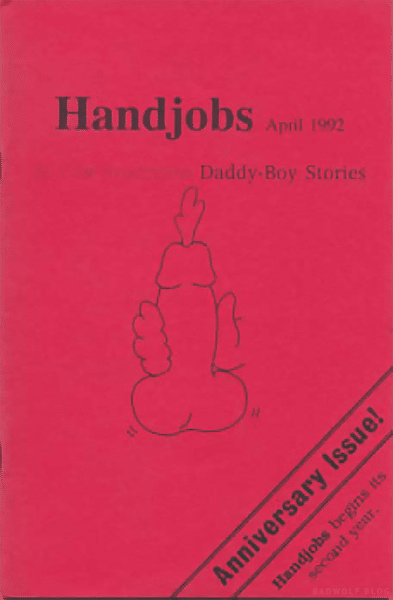 Hand-drawn Handjobs Magazine Cover from April 1992