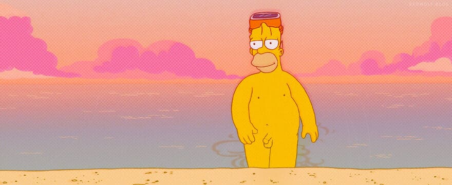 Homer Simpson, Sexualized, Sexbod, The Simpsons Porn, Homer's penis naked in public