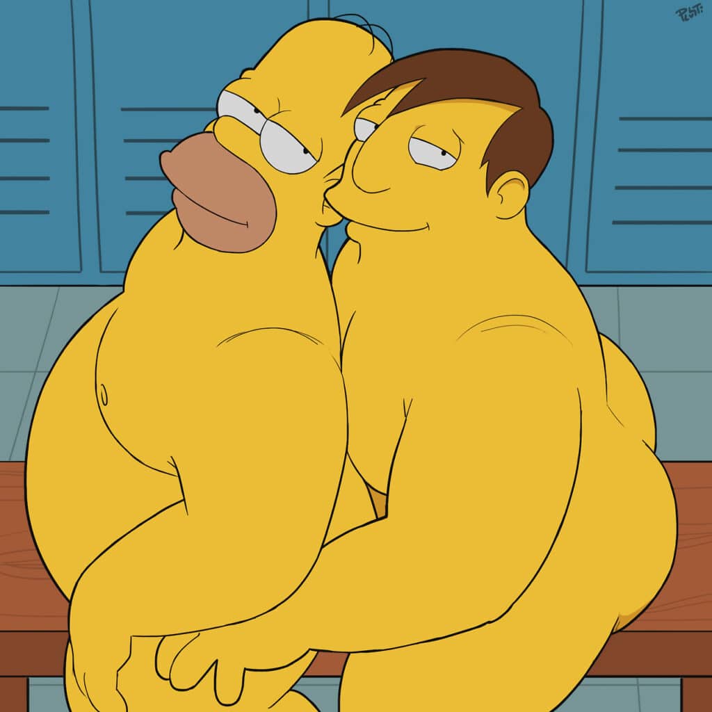 Homer Simpson, Sexual, gay, by Pluvatti